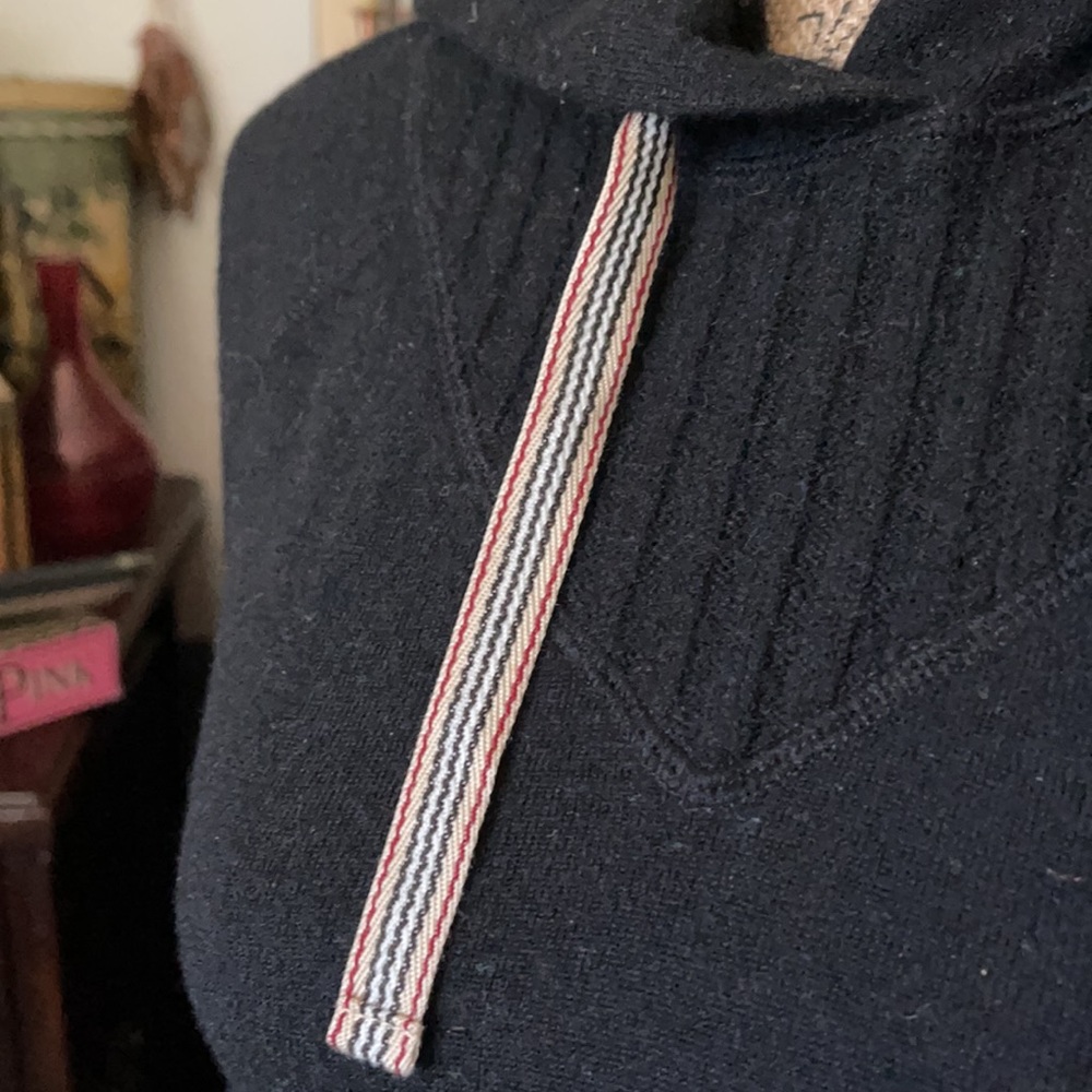 Burberry Navy Blue Hooded Motif Sweater - Picture 6 of 9